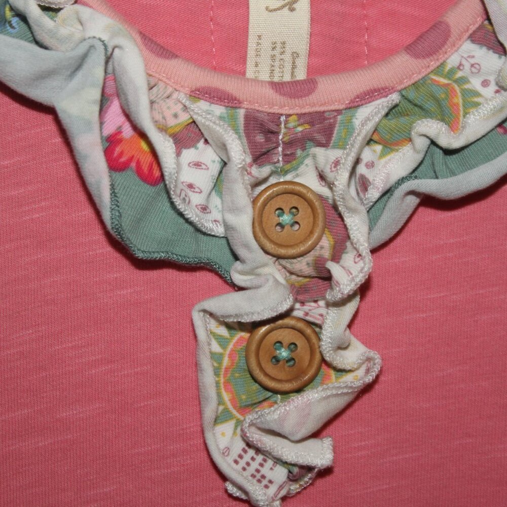 MATILDA JANE Sz 4 On the Cape Dress Pink Ruffles Summer Sundress Girls Patchwork - Picture 4 of 9